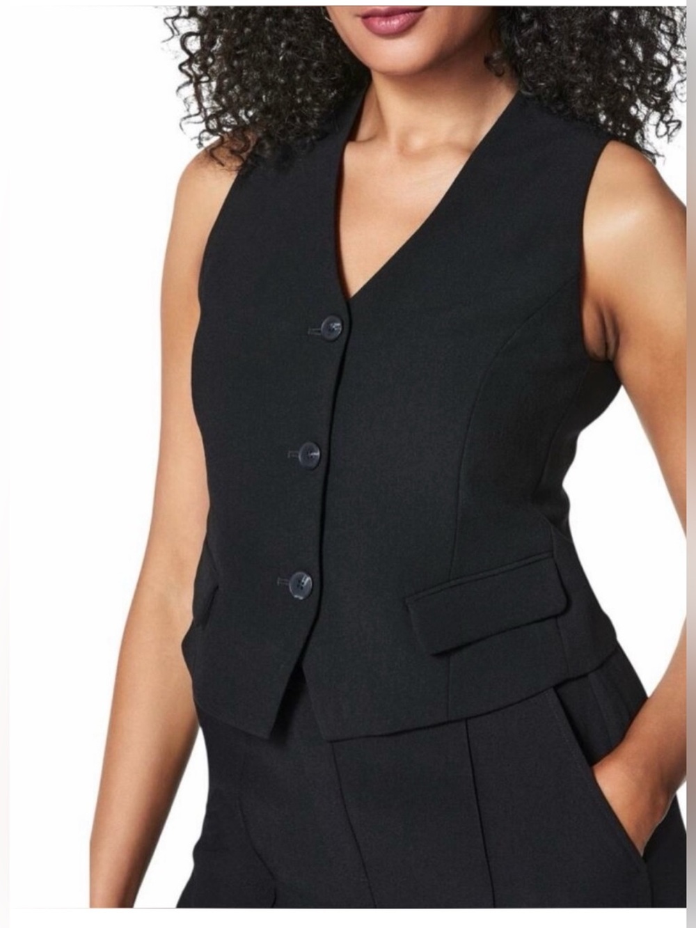 NWT Spanx Carefree Crepe Vest/Pant Set Sz M